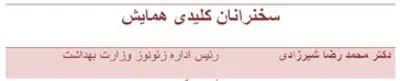 لیست سخنرانان کلیدی همایش